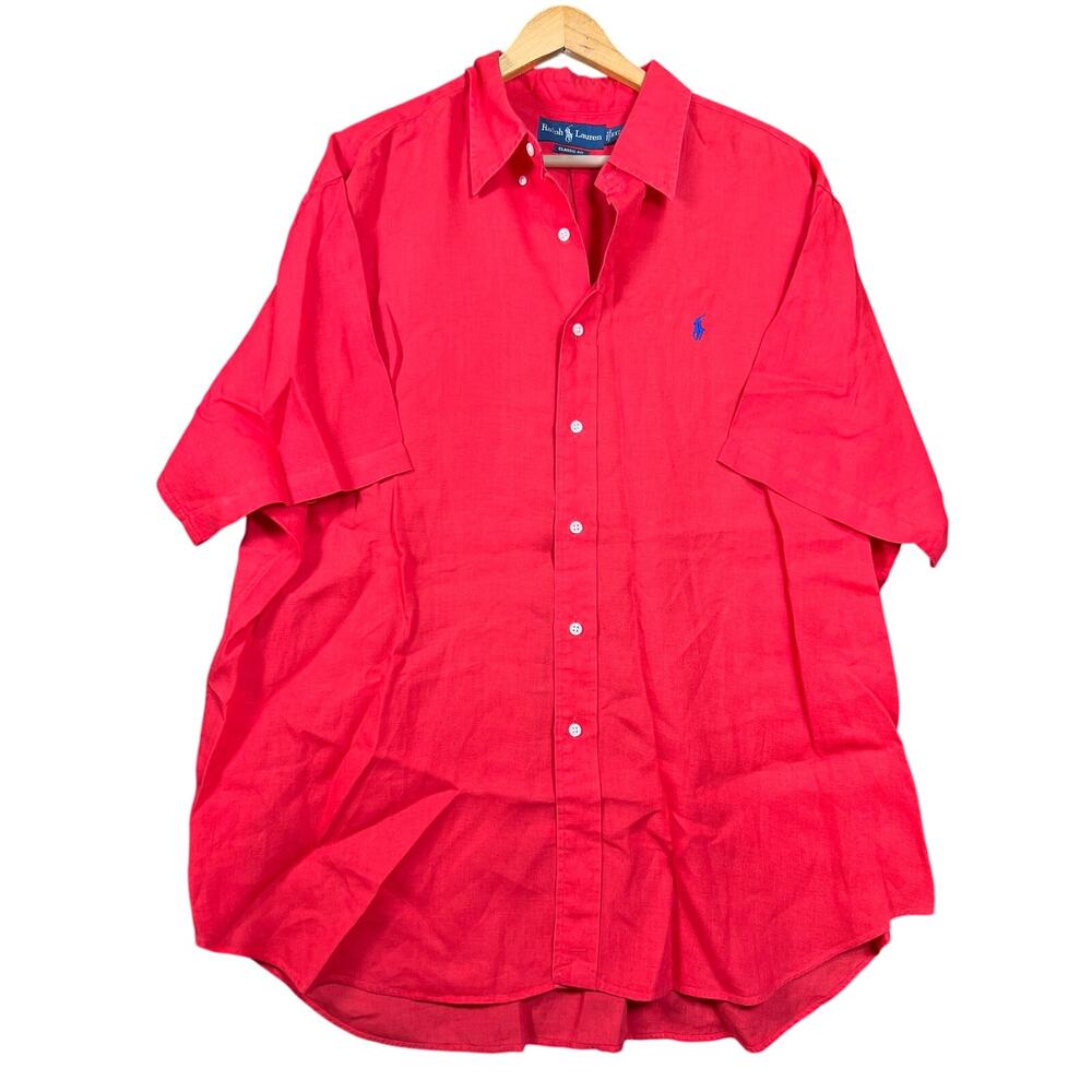 Polo Ralph Lauren Classic Fit Red Long Sleeve Size XXL